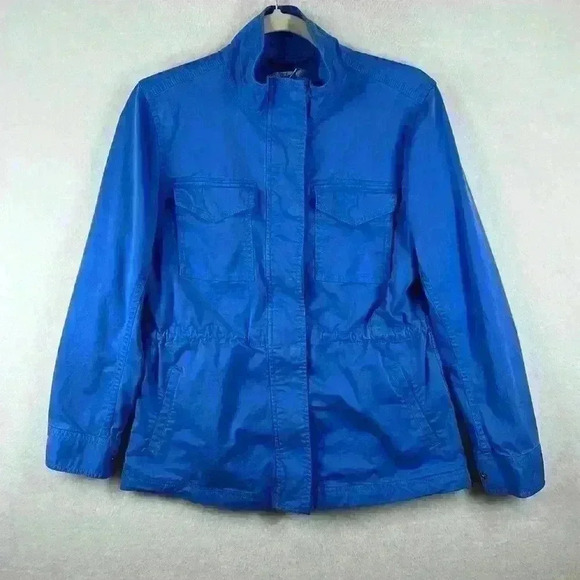 Style & Co Utility Jacket Women’s Sz S Blue - Picture 1 of 10